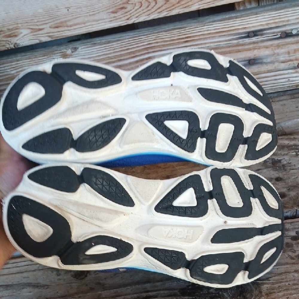 Hoka Bondi 8 Blue and Black Athletic Shoes with Maximalist Cushioning - Picture 15 of 15